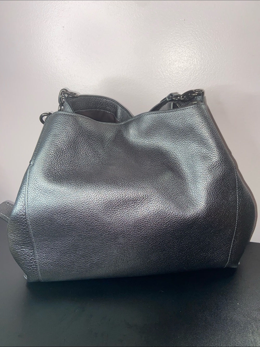 Coach Dalton 31 Metallic Shoulder Bag EUC - Picture 4 of 12